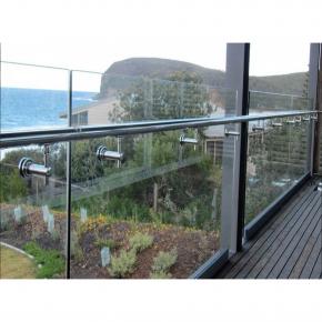 U Channel Glass Railing Outdoor Anodized Extruded Aluminum Alloy U Channel Frame Profile Tempered Glass Railing
