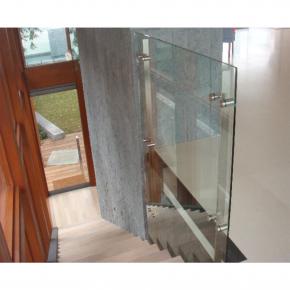Post Glass Railing Tempered Clear 316 Stainless Steel Post With Tempered Glass Railing