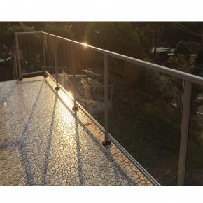 316 s.s Outdoor Stainless Steel Glass Railings with Steel Post
