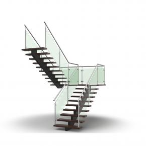 Floating Stair Staircases Glass Railings Mono Stringer staircase