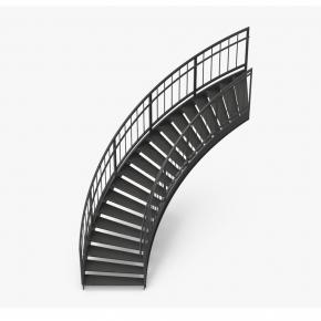 Fashion Design Indoor Plate Stringer/Beam Curved Stairs / Arc staircase