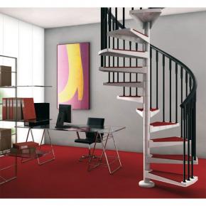 Apartment Metal Spiral Staircase Glass Railing Spiral Stairs Stairway good price